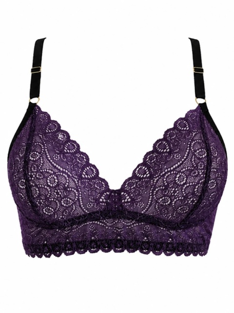 bralet koronkowy fiolet seksowny